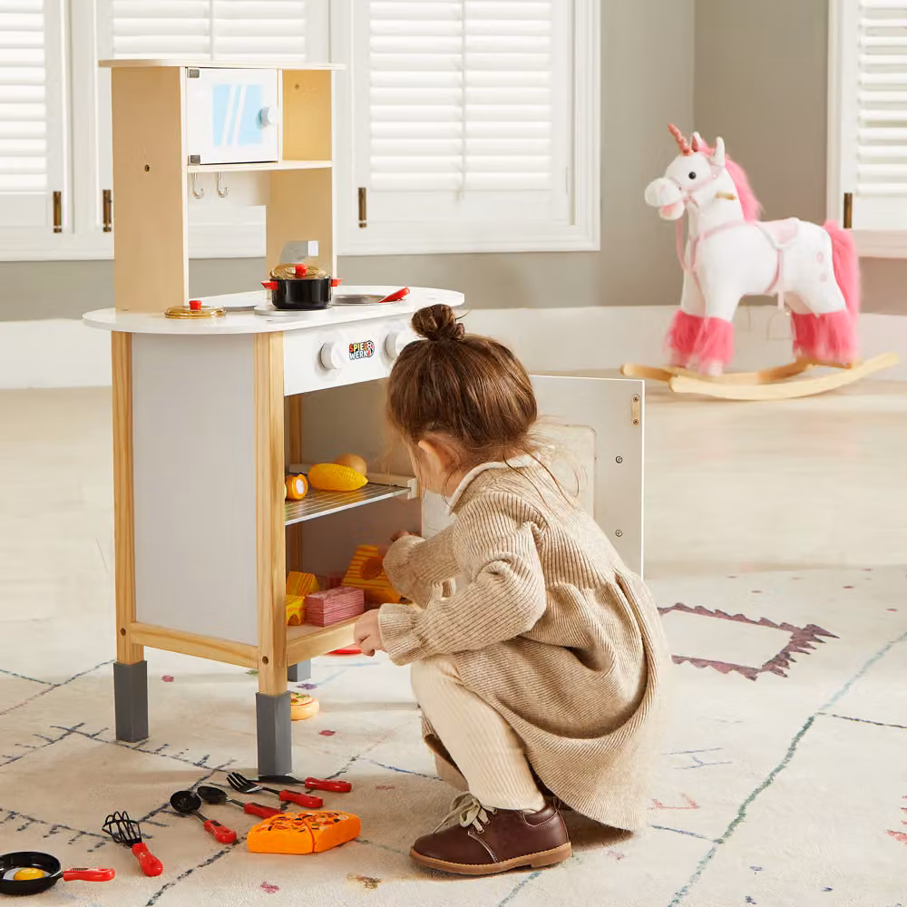 Cucina giocattolo Spielwerk per bambini in legno e plastica multicolore con accessori L: 77 cm, P: 36 cm, H: 57 cm – 2