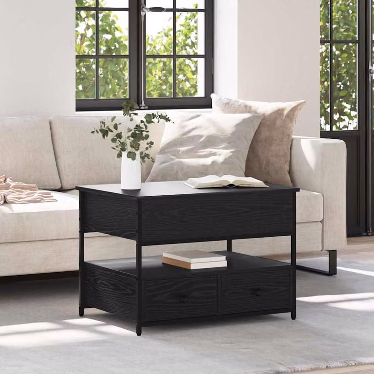 Maison Exclusive - Tavolino da salotto effetto rovere nero 70 x 50 x 54,5 cm Materiale ligneo