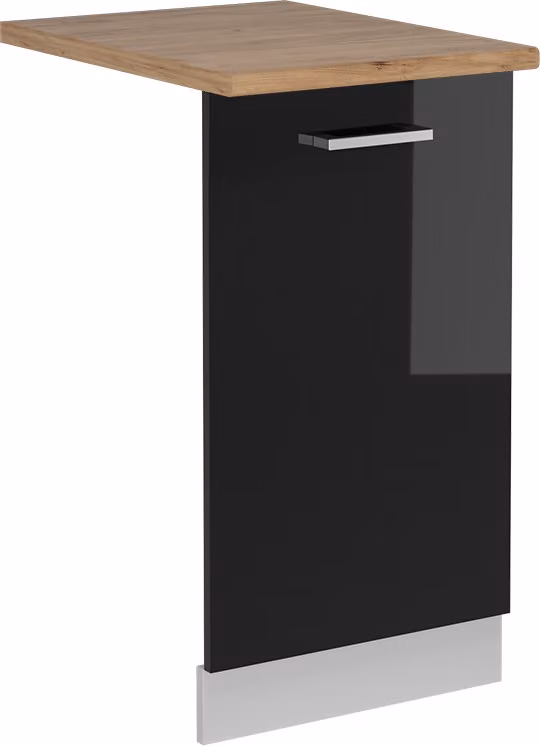 Pannello frontale della lavastoviglie Vicco R-Line Nero lucido 45 cm , PL Rovere, Model 54956