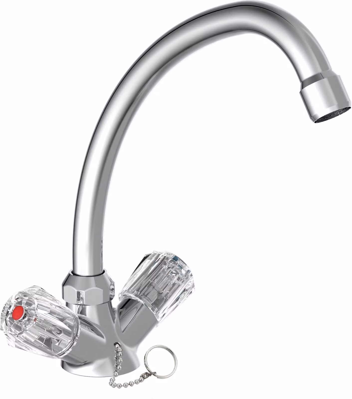 Miscelatore per lavabo SCHÜTTE BRILLANT, rubinetto a bassa pressione, rubinetto per bagno, cromo