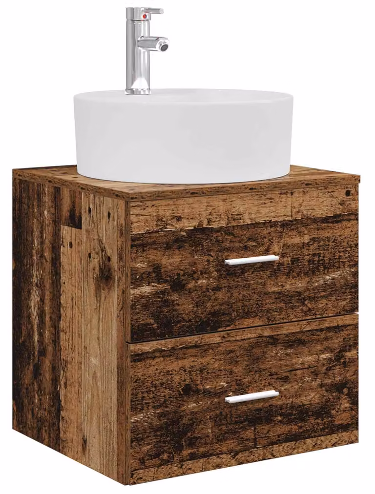 Mobile Lavabo da Parete Legno antico 49,5 x 44,5 x 65 cm