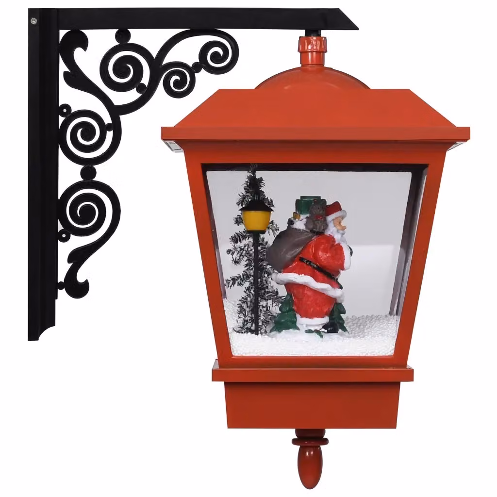 Lampada Natalizia da Parete LED con Babbo Natale Rossa in PVC, L 40 cm x P 27 cm x H 45 cm – 2