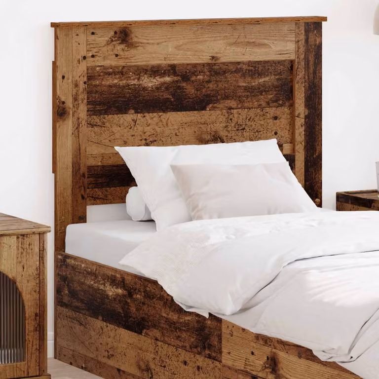 Testiera per letto moderna vidaXL in legno ingegnerizzato color marrone effetto legno vecchio