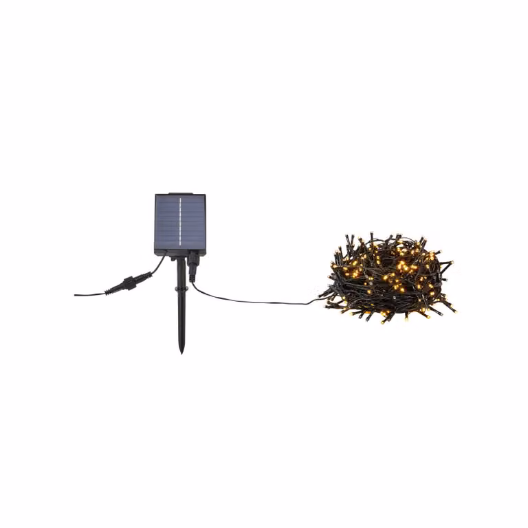 Markslöjd Ghirlanda luminosa Suno, nera, solare, USB, 300 luci, IP44 Suno, Nero, Plastica