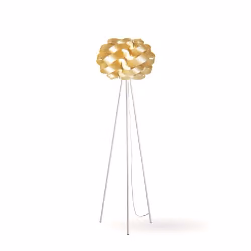 Piantana Moderna 3 Piedi Polilux ® New Gold E Metallo 1 Luce E27