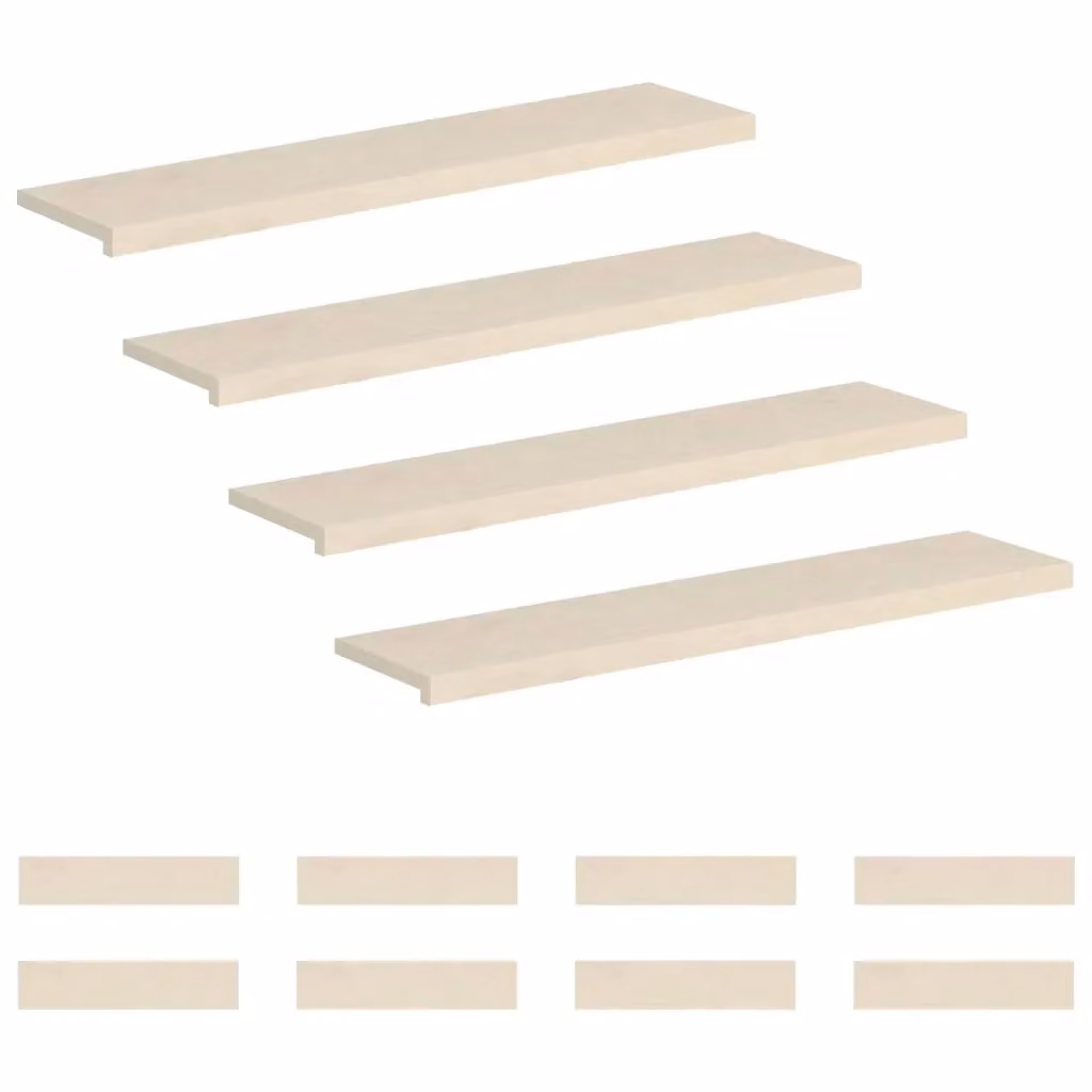 Set di 12 gradini per scale vidaXL in legno effetto rovere bianco L: 120 cm, P: 25 cm, H: 2 cm – 2