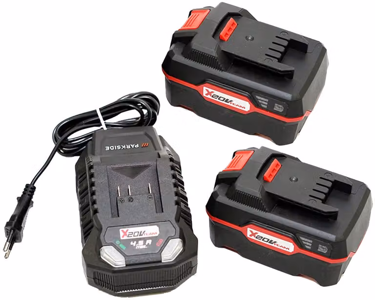 Set batterie PARKSIDE® 20 V / incl. 2 batterie (4 Ah) e caricabatterie (4,5 A)