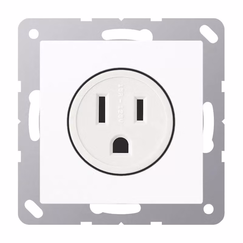 Jung A521-15WW Presa standard USA NEMA, bianco alpino
