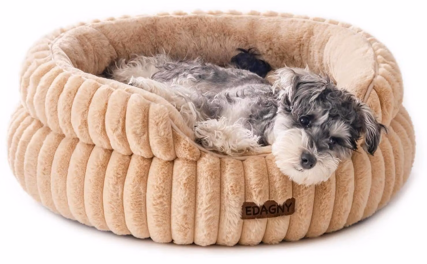 Cuccia per cani, forma rotonda, morbida e confortevole, marca Kamel, dimensioni 61x61x23 cm