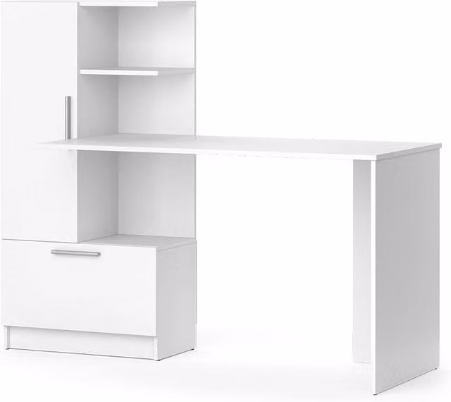 Scrivania con ripiani Tomy Bianco 150 x 59 cm Vicco