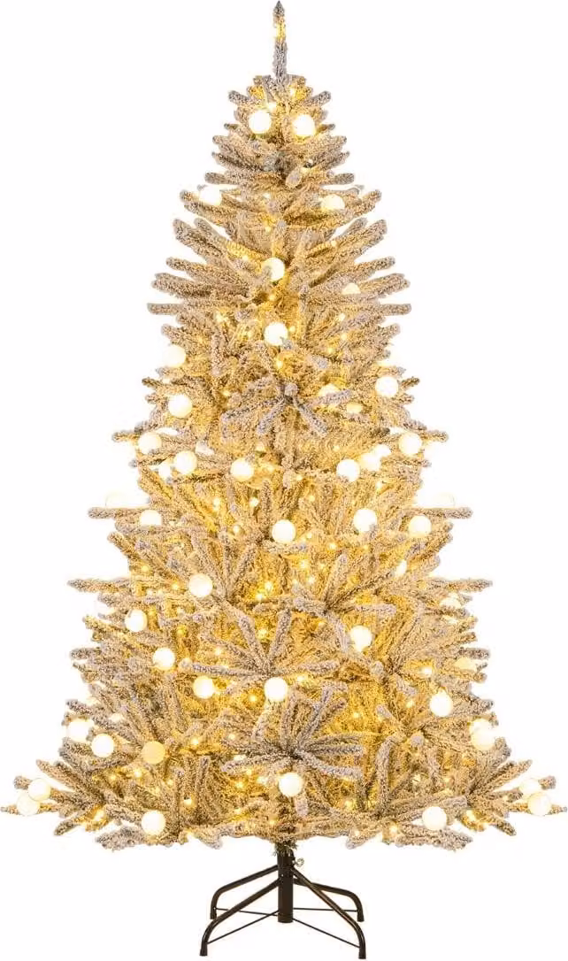 Albero di Natale artificiale innevato da 180 cm, 250 LED