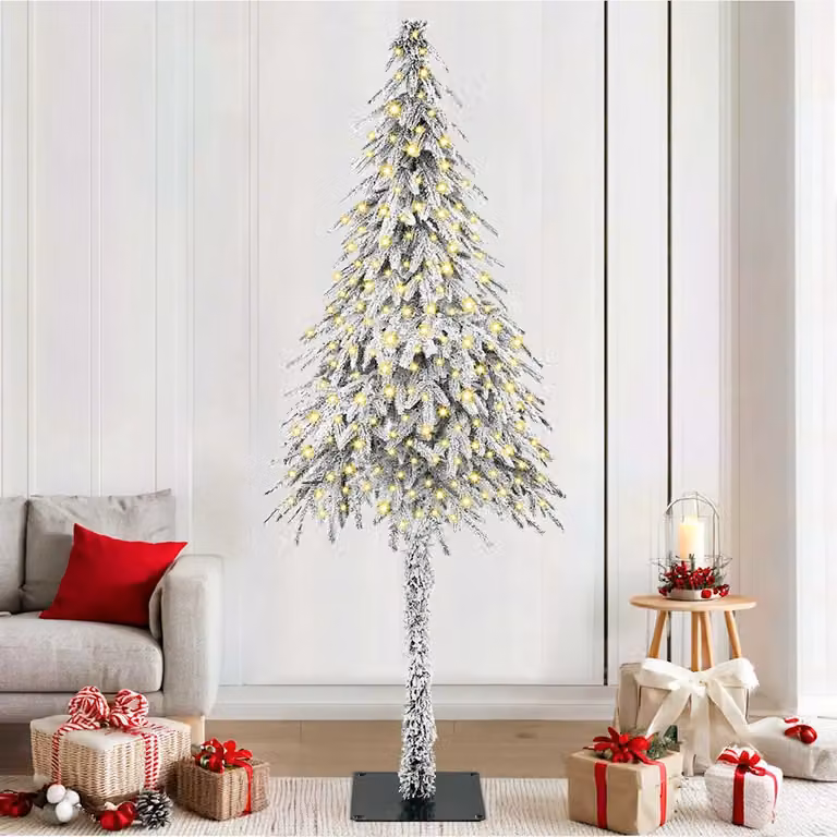 vidaXL Albero di Natale con 300 LED Bianco 210 cm PE e Acciaio