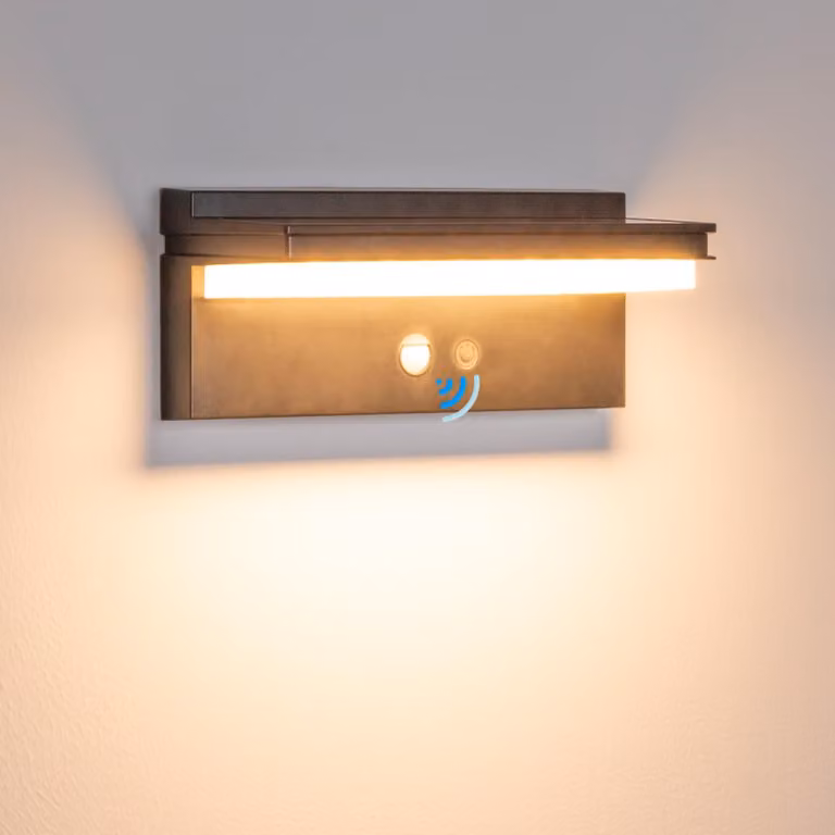 Lampada solare con sensore di movimento, 75 LED, grado di protezione IP65, 4 modalità, temperatura di colore 3000K