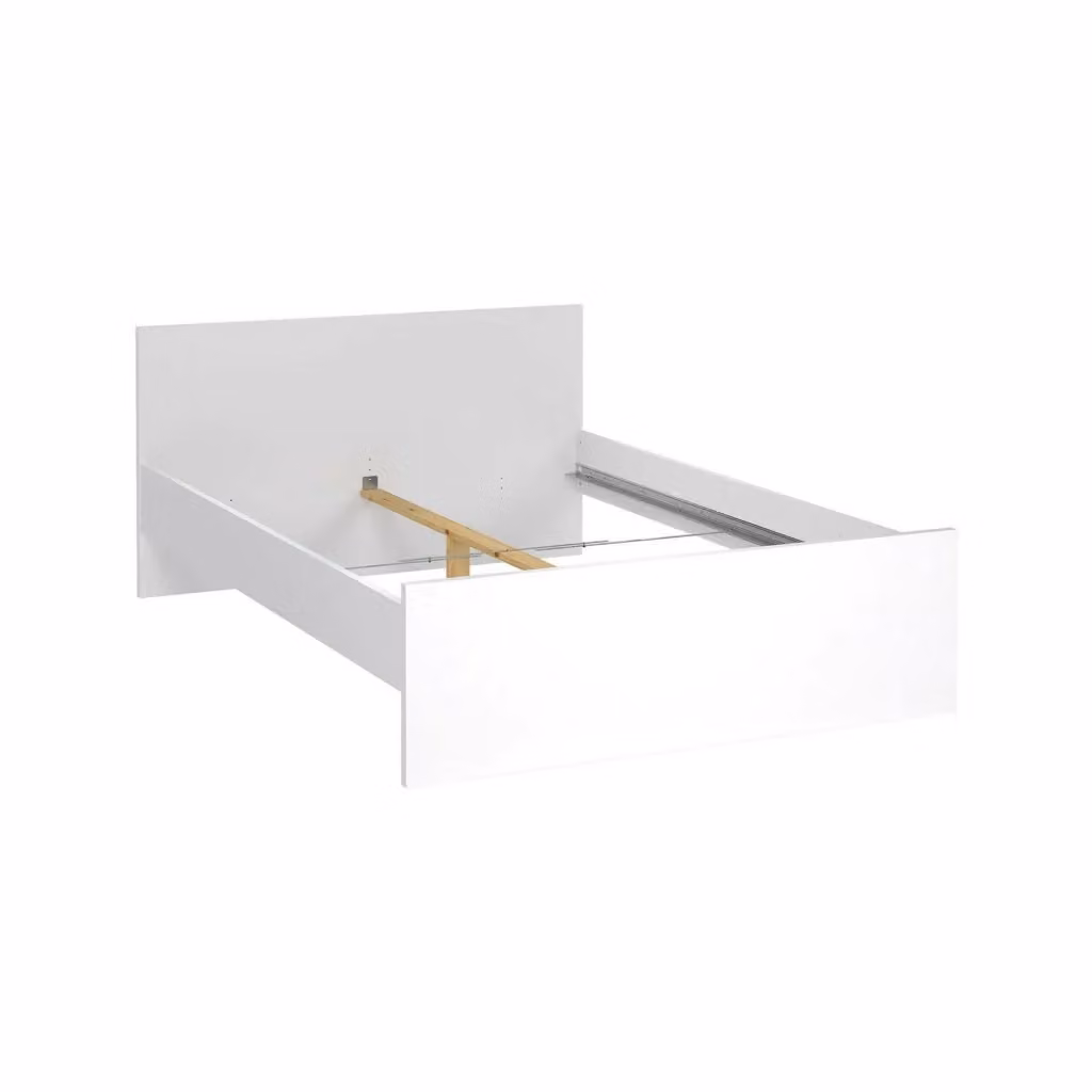 Letto piazza e mezza Bora DMORA, Sommier bianco lucido, L/P/H: 206.6 x 146 x 80 cm – 2