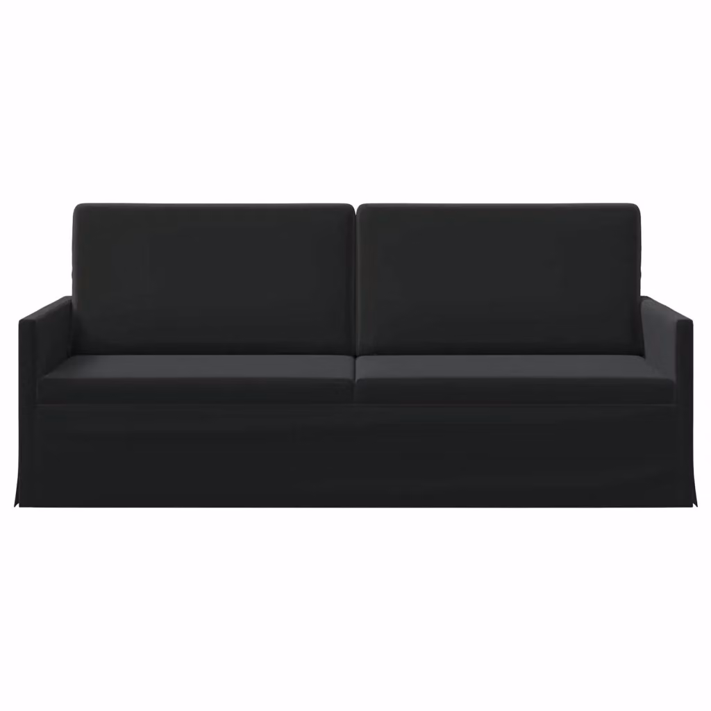 Divano a 3 posti moderno vidaXL in velluto nero con struttura in metallo L: 190 cm, P: 81 cm, H: 82 cm – 2
