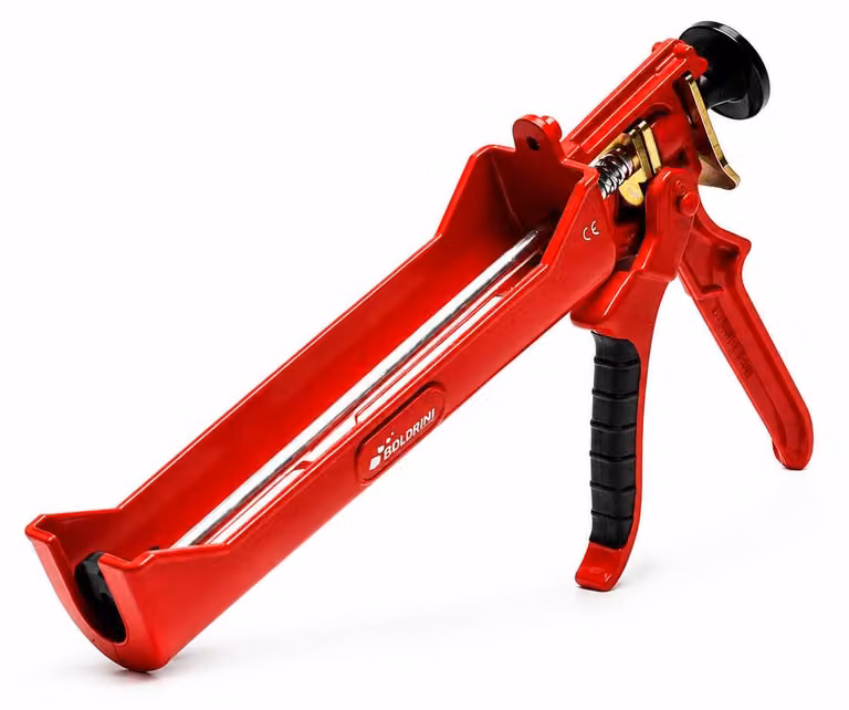 Pistola per silicone, struttura in metallo, pressione fino a 328 kg, per applicazioni di sigillatura