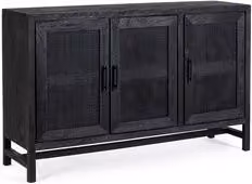 Madia WESTON Bizzotto in legno nero opaco L: 125 cm