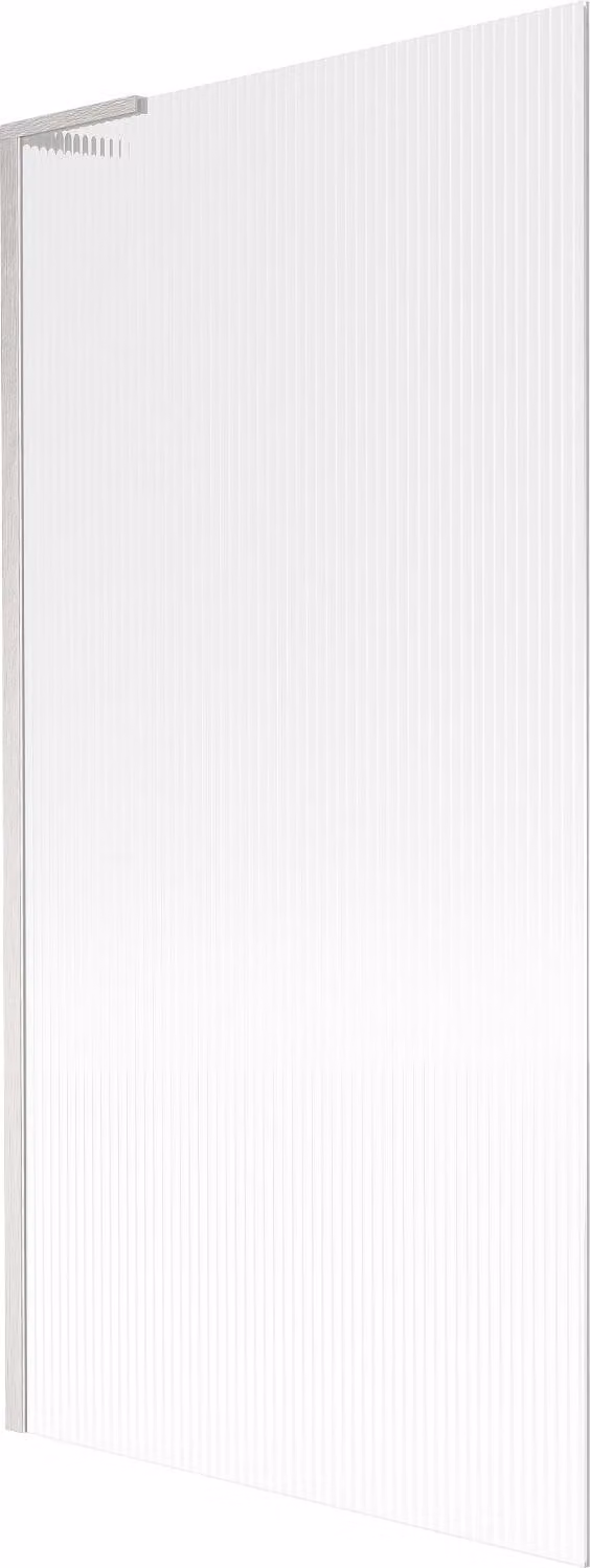 Mexen Next L schermo vasca da bagno a 1 anta 90 x 150 cm, strisce, nichel spazzolato - 895-090-000-03-09-97
