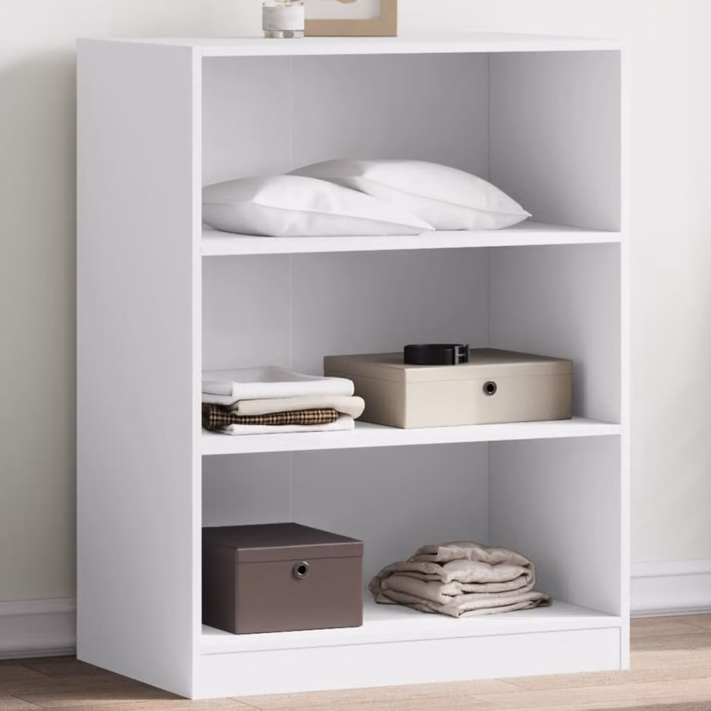 Armadio bianco vidaXL in legno con ripiani interni L: 77 cm, P: 48 cm, H: 102 cm