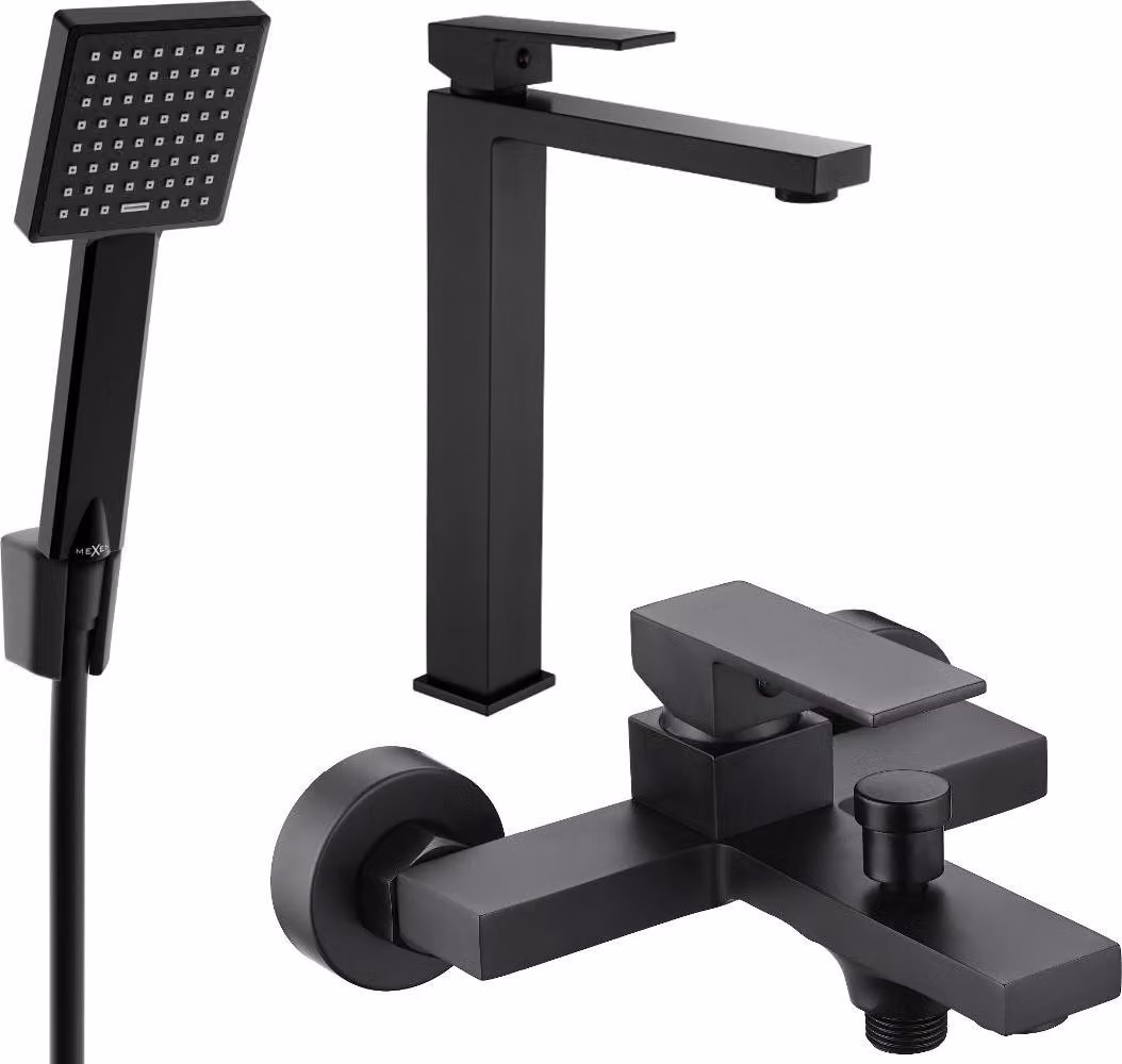 Mexen Uno R45 set bagno, nero - 71413R45-70