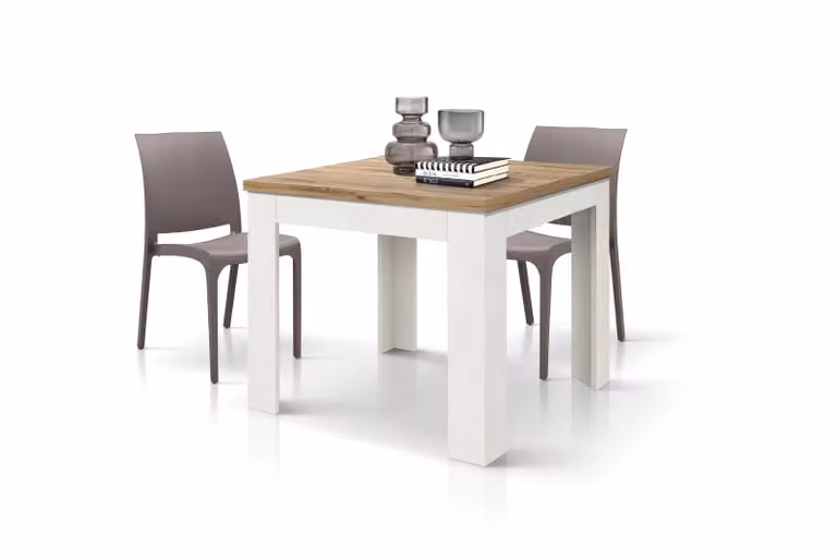Tavolo LIPARI finitura rovere allungabile a libro 90×90 cm – 180×90 cm