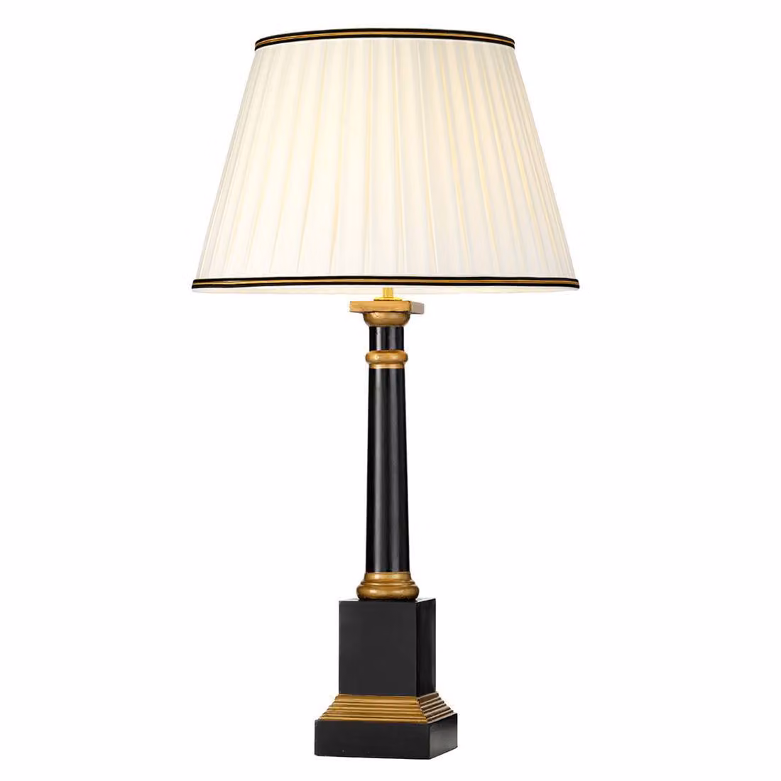 Lampada da tavolo in legno nero oro 55 cm Peronne E27 60W Lightbox del designer