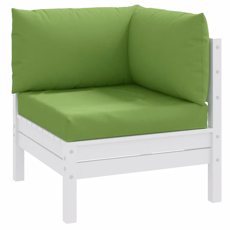 Set di 3 cuscini per pallet vidaXL in tessuto verde, resistenti ai raggi UV e con imbottitura in schiuma, forma quadrata