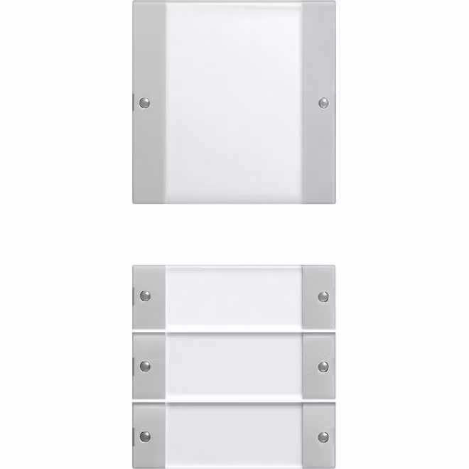 Set di interruttori a bilanciere Gira 4f (1+3) sistema BSF 55 trasparente/grigio m 2134015