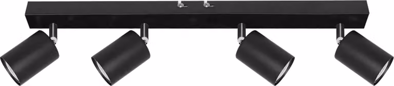 Plafoniera GU10 con cerniera - 4 ganci neri