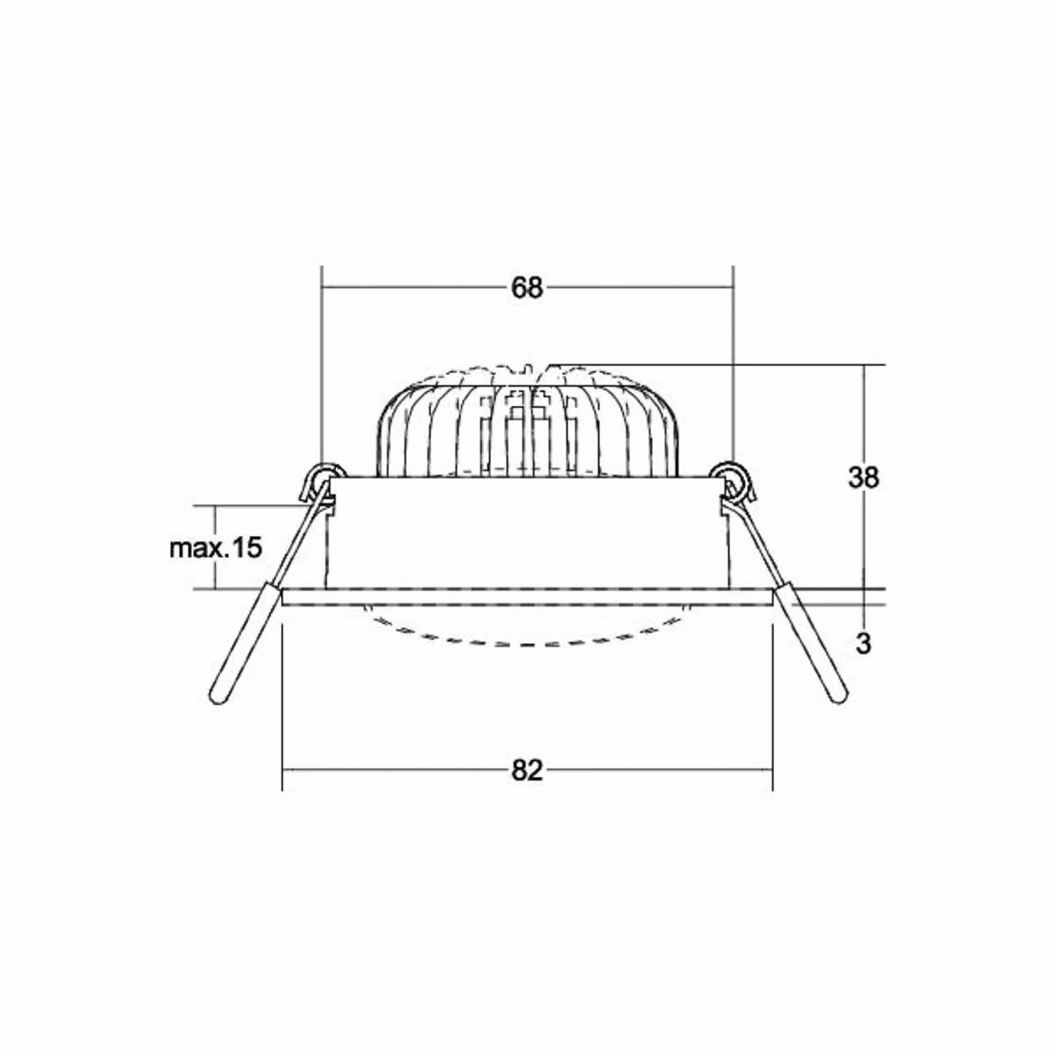 BRUMBERG BB35 incasso DALI box raccordo bianco BB35, dimmerabile, Bianco / Opale, Soggiorno / Sala da pranzo, Alluminio, Downlight