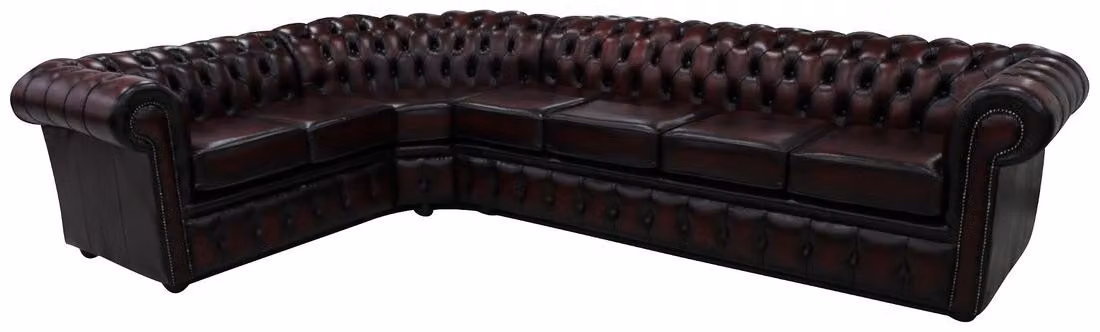 XXL Big Sofa Couch Chesterfield L-Form Polster Ledersofa Sofas Couchen