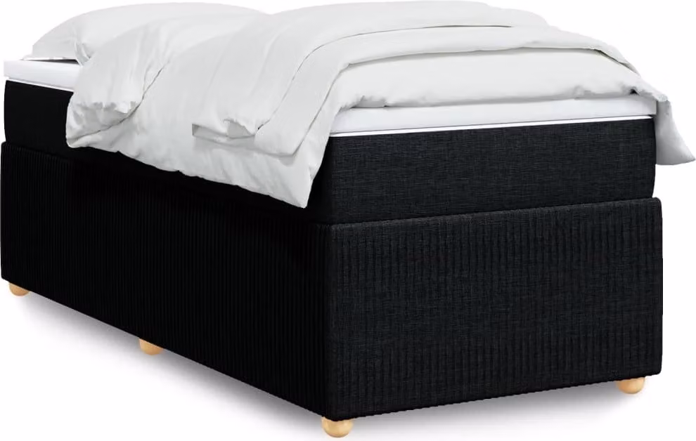 Maison Exclusive - Giroletto a Molle con Materasso Nero 90x190 cm in Tessuto