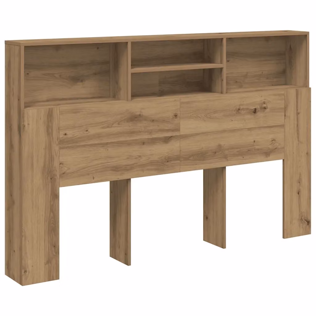 Testiera con Contenitore e Ripiani Design Mania in Legno Marrone L: 160 cm, P: 19 cm, H: 103,5 cm – 2
