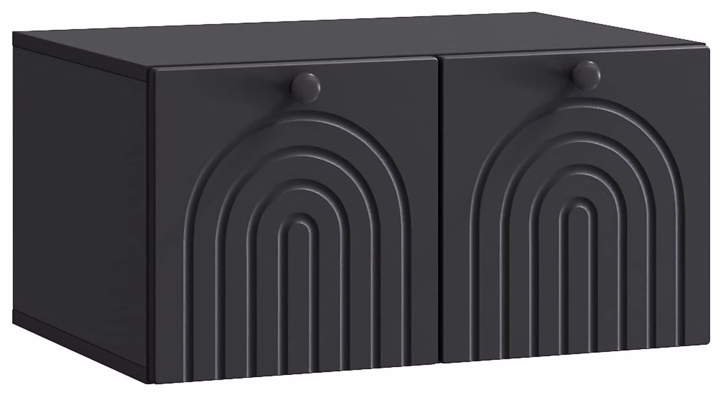 Mobile Porta TV da Muro Nero 59,5 x 41 x 30 cm