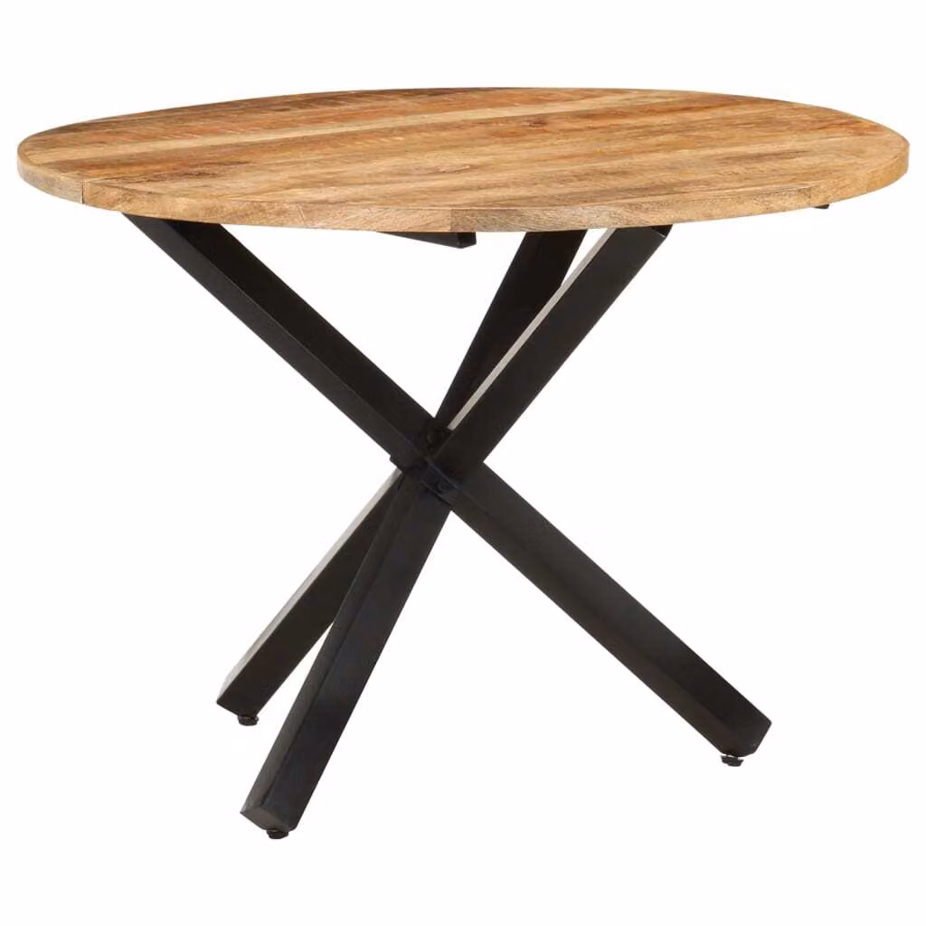 Maison Exclusive - Tavolo da pranzo rotondo 100x100x75 cm in legno di mango grezzo