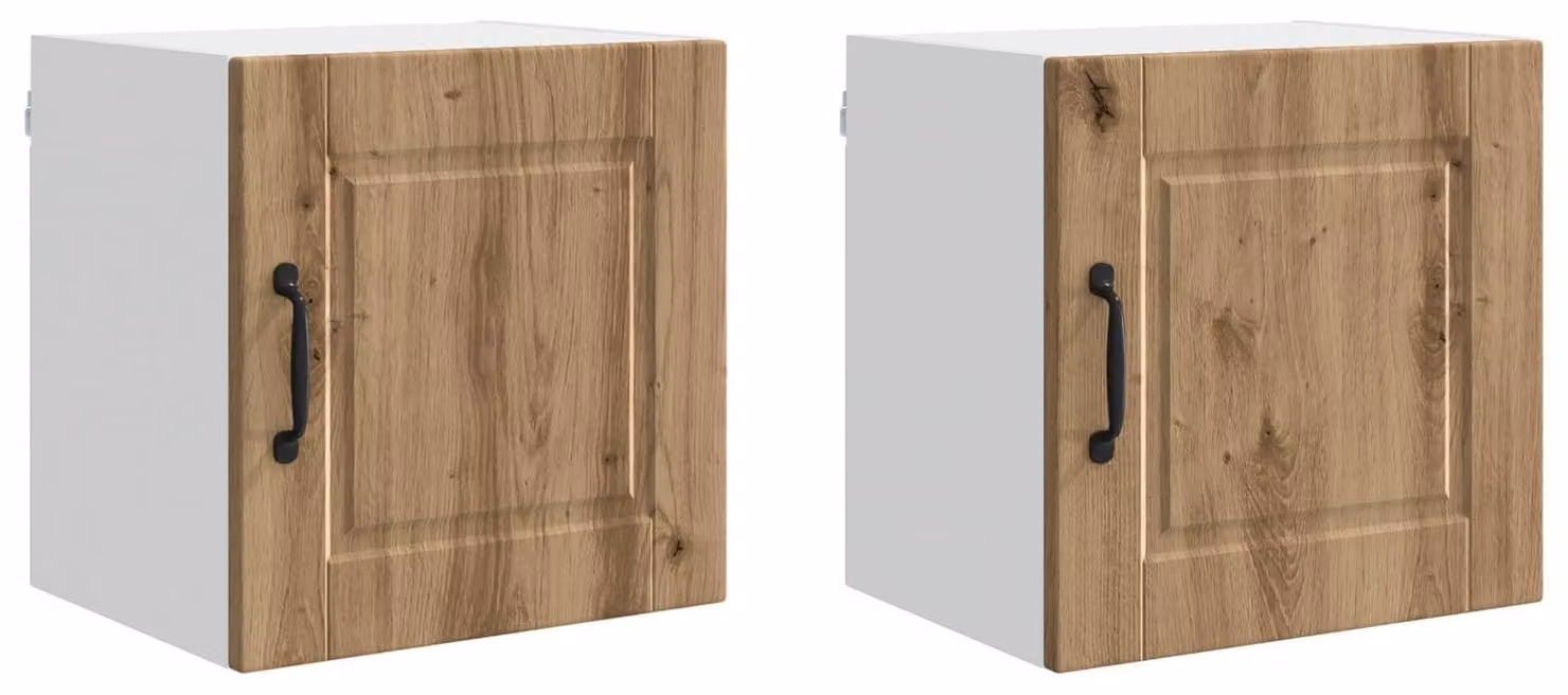 Mobile da parete moderno per la cucina, in legno di quercia
