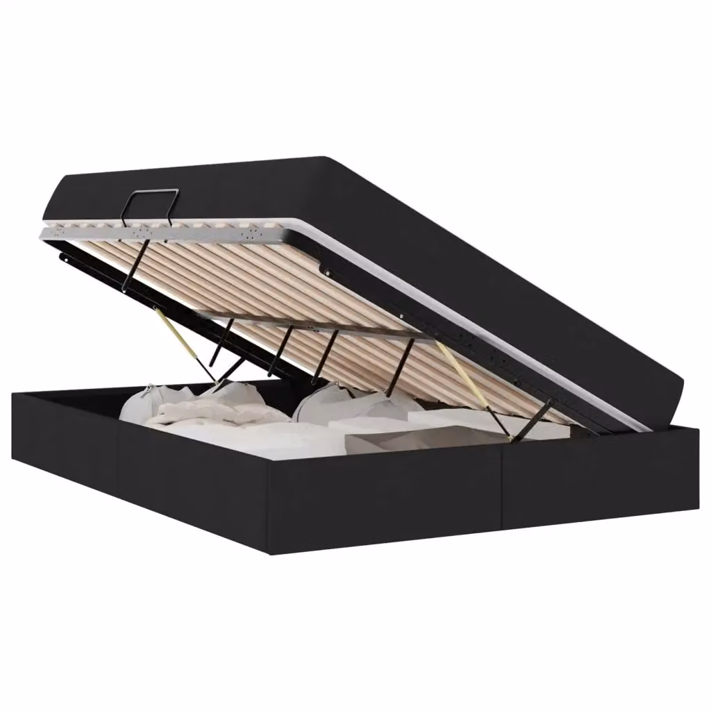 Letto con contenitore e materasso vidaXL Nero L: 140 cm, P: 190 cm, H: 194 cm – 2