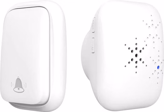 ZELURXX Campanello wireless senza batterie, impermeabile, portata 180 m, 38 melodie, ricevitore con presa di corrente, un trasmettitore, un ricevitore