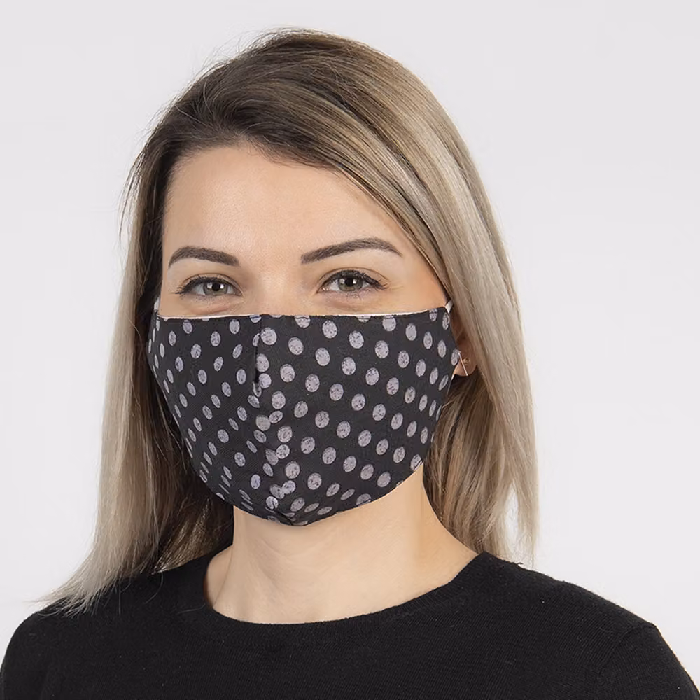 Maschera lavabile Clayre & Eef 13x26 cm Cotone nero