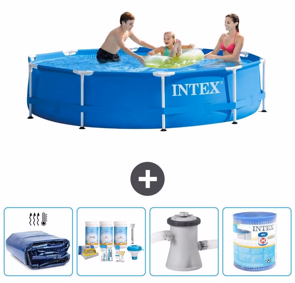 Piscina autoportante rettangolare - 305x76 cm - 5 pezzi - Modello S31472