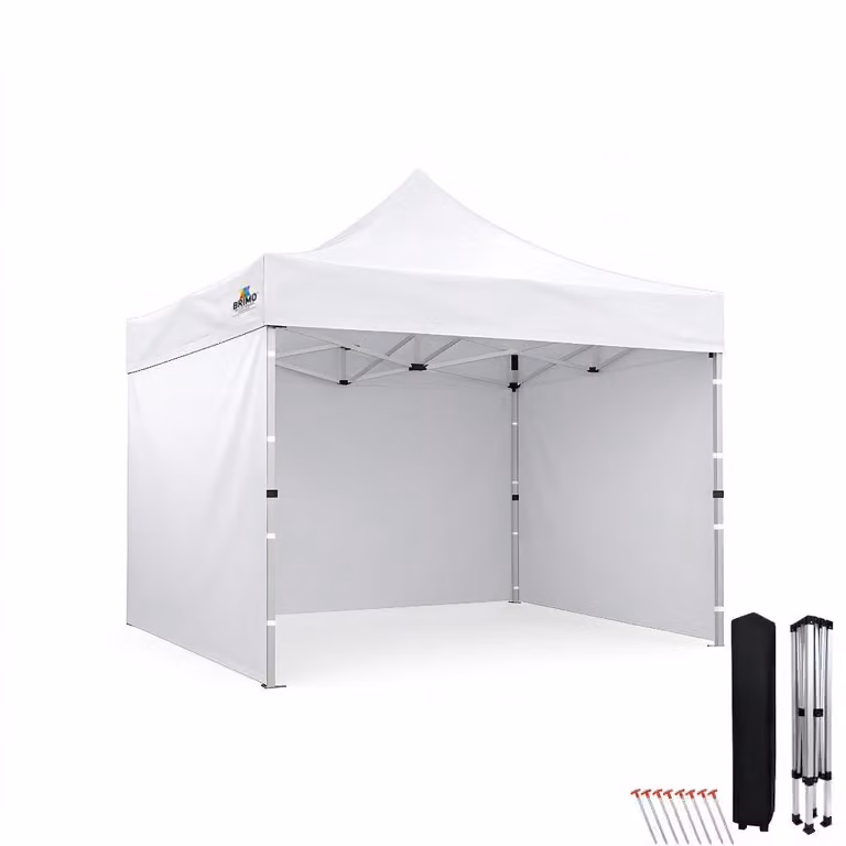 Gazebo pieghevole 3x3 - struttura in acciaio + 3 pareti laterali