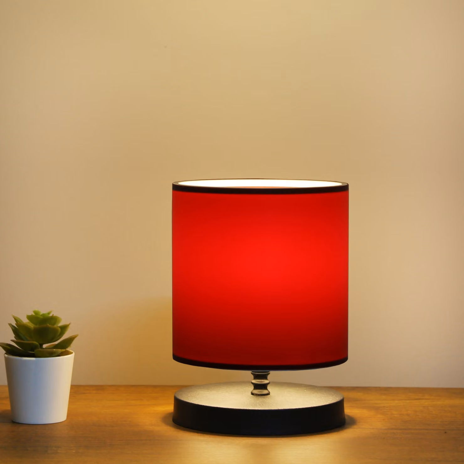 Opviq, AYD - 3245, lampade da tavolo, rosso Bordeaux, PVC, 15 x 15 x 22 cm