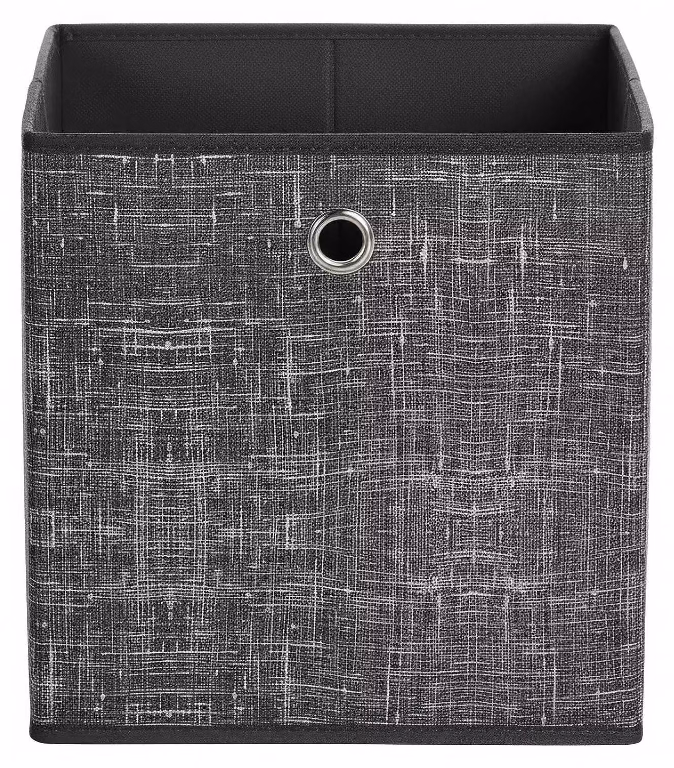 Set di 6 scatole per l'organizzazione, realizzate in tessuto non tessuto con maniglia | Colore: nero | Dimensioni: 30x30x30 cm