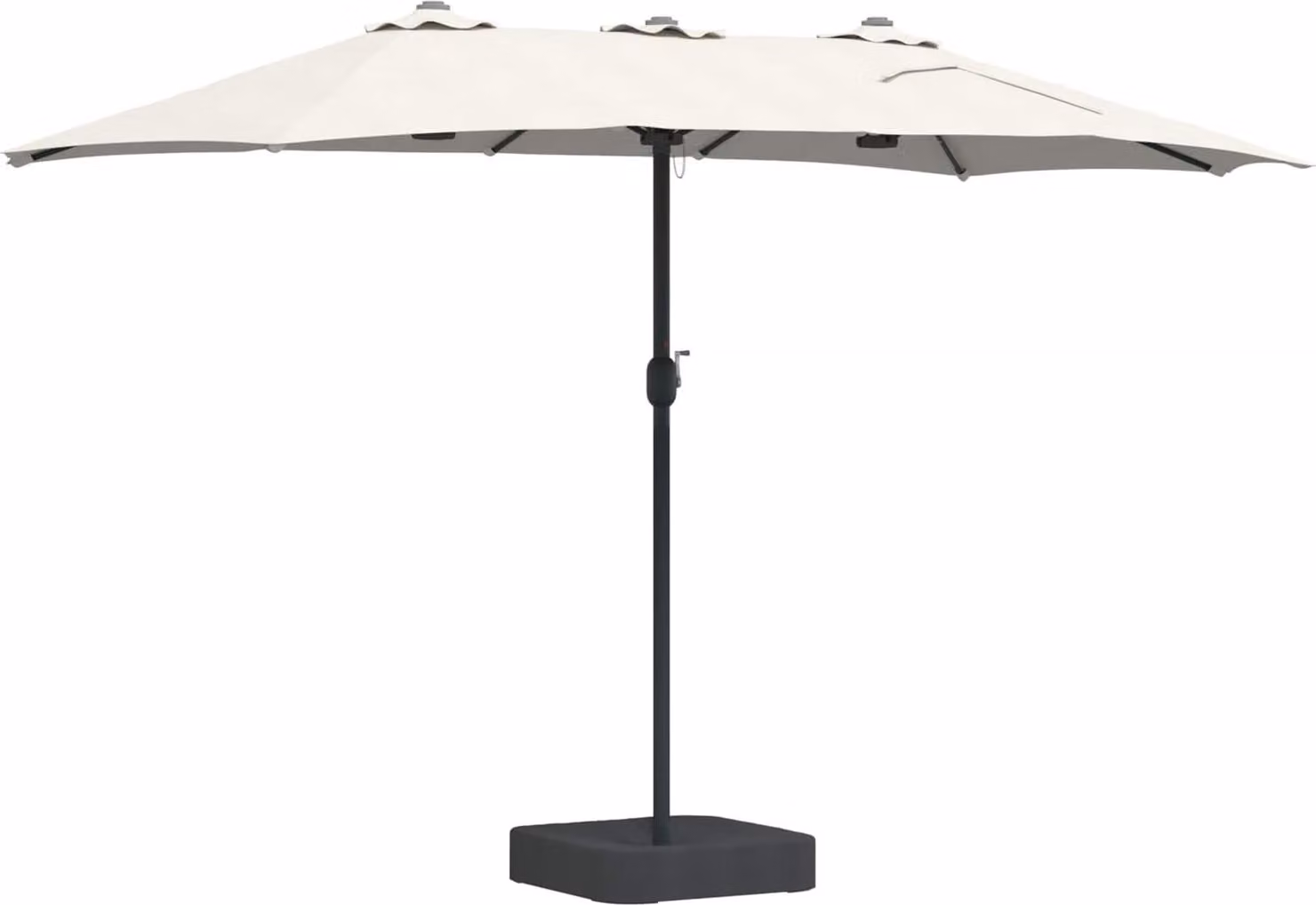 Ombrello da giardino Sabbiato e Antracite 385 x 209 x 244 cm