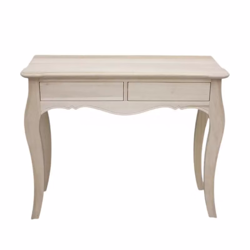 Consolle classica in legno grezzo con 2 cassetti Mobili 2G L: 101 cm, P: 38 cm, H: 82 cm – 2