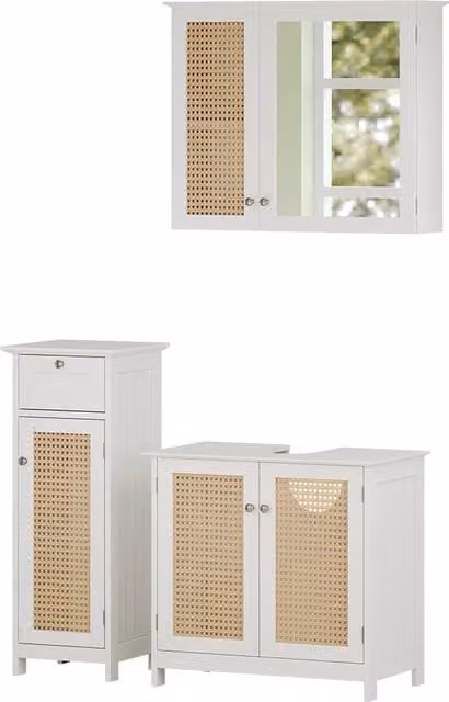 Set di mobili da bagno Rosario Bianco 3 pezzi Vicco