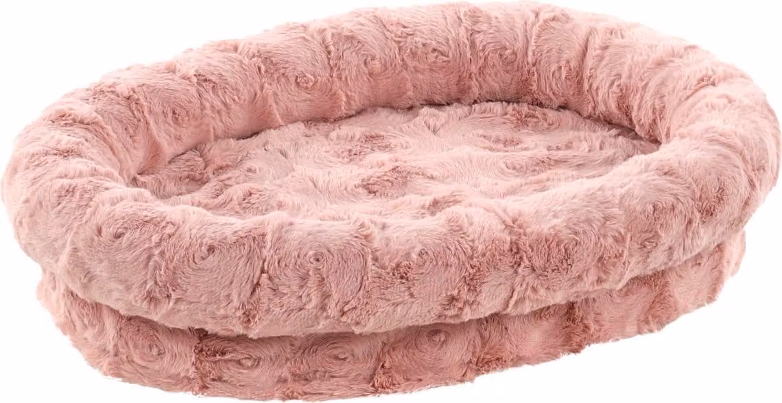Cuccia per cani Flamingo, modello Dorian, forma ovale, colore rosa