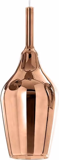 Lampada a sospensione Ofelia S/12 Gealuce in vetro borosilicato colore Rame Specchiato con portalampada G9 – 1