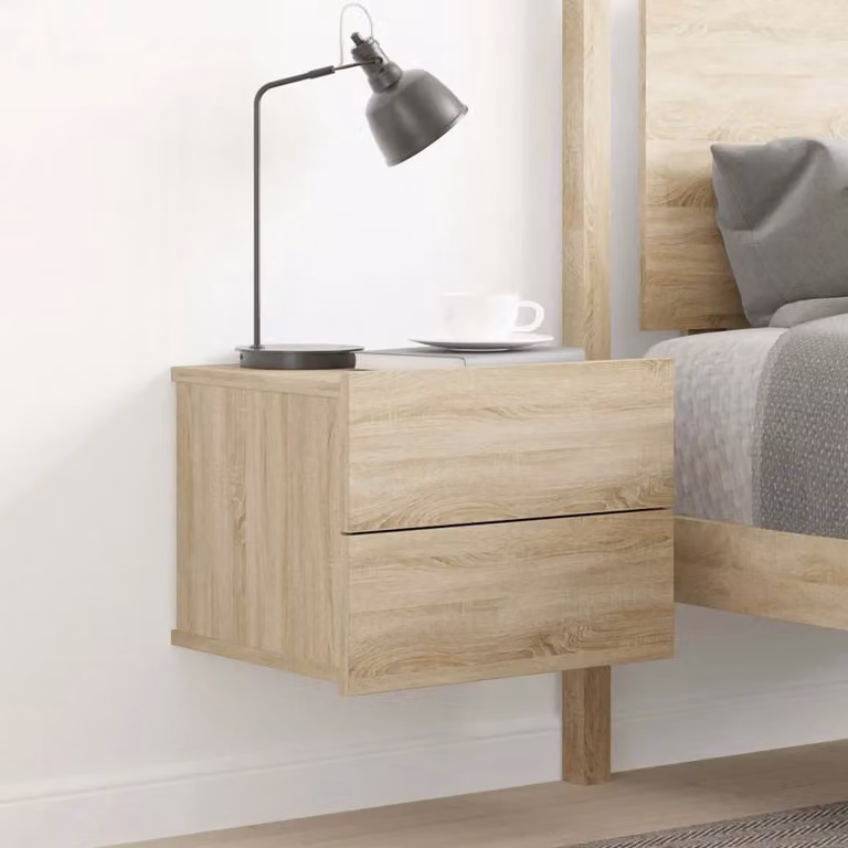 Comodino vidaXL in Rovere Sonoma e Legno Multistrato, L 40 x P 30 x H 30 cm