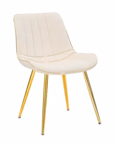 Mauro Ferretti Sedia Paris Crema/Gold Set 2 PZ cm 51X59